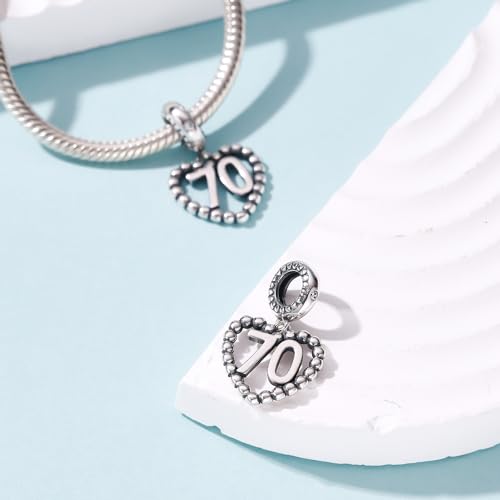 Image of 925 Sterling Silver Number Charm fits Pandora, Gift for Women