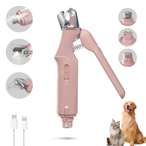 Image of CATPICK 2-in-1 Cat Nail Clippers & Dog Nail Clippers Trimmers for Large Medium Small Dogs Cats Claw Trimmer Quick Sensor and Safety Guard USB Rechargeable with 2 LED Lights Dogs Nail Trimmer