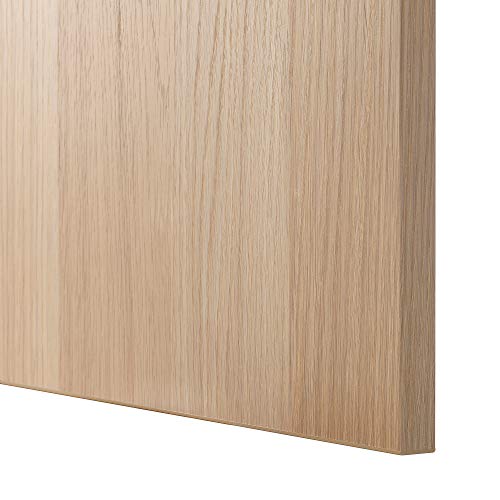 Image of ProTuning BESTA Storage combination with doors, white stained oak effect /Lappviken white stained oak effect, 120x42x193 cm