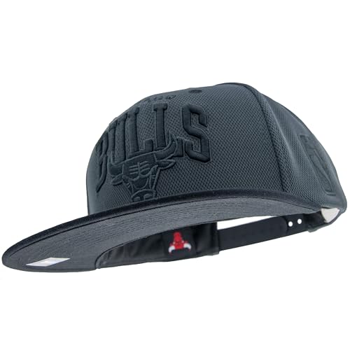 Mitchell & Ness NBA Resist 3D Arch Snapback Baseballkappe - Chicago Bulls, Größenverstellbar, Grau