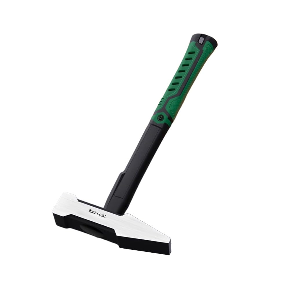 Flat-head hammer with plastic coating, wrought iron head (50 HRC), 300 g, for assembly work