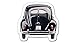BRISA VW Collection - Volkswagen Refrigerator Office Pinboard Magnets with Beetle Motifs (3-Piece Set/Classic/Multicolor)