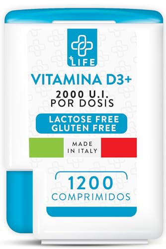 Vitamina D3 2000 Ui Piulife® 1200 Comprimidos De Vitamin D3(2cpr Por Dosis), Suplemento Vitamina D Para Subir Las Defensas Del Sistema Inmunologico, Mantener Huesos Dientes Y Músculos Sanos, Vit D