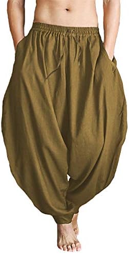 perdontoo Men Women Baggy Hippie Boho Gypsy Yoga Aladdin Harem Pants