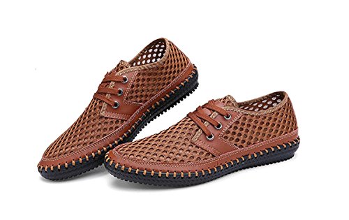 MIXSNOW Men's Poseidon Slip-On Loafers Water Shoes Casual Walking Shoes Brown45