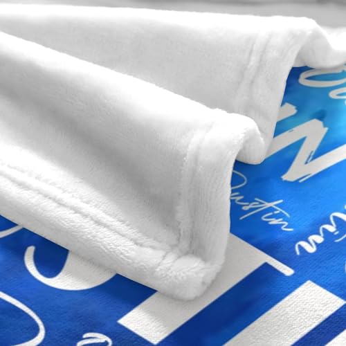 Name Blanket Personalized Name Blanket Customized Blanket with Name Text for Adult Kid Birthday Christmas Mothers Fathers Valentines Day Gift