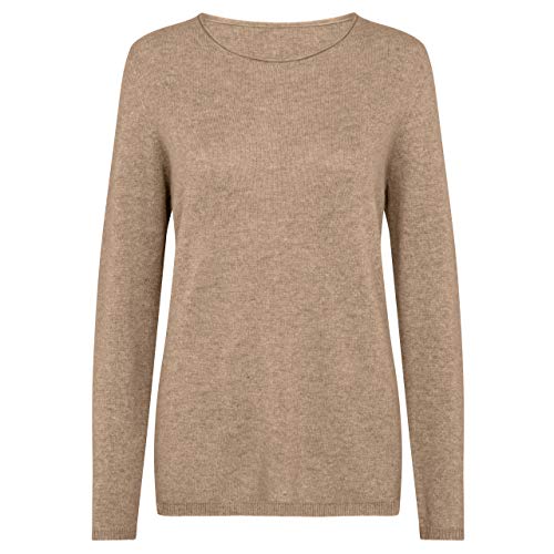 Pull en cachemire pour femme - Différentes coupes et couleurs - Fabriqué en 100 % cachemire - Doux et chaud. - Beige - 38 Cover