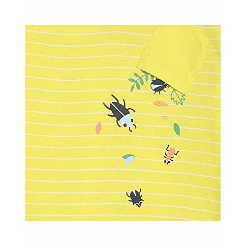 Image of miniklub Boys Yellow Striped Henley Neck T-Shirt