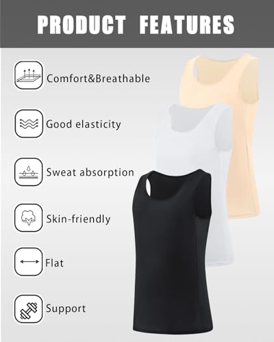 XUJI Transgender FTM Women Breathable Tank Chest Binder3