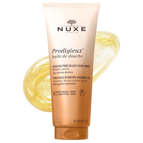 Nuxe Prodigieux Vegan Body Wash Moisturizing Scented Cleanser With Sweet Almond Oil, Made in France, 6.7 Fl Oz