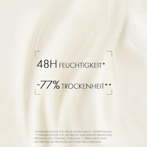 Die geschmeidige Textur der Biotherm Lait Corporel Lotion, zart auf die Haut aufgetragen.