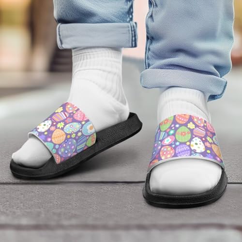Image of Boy & Girls Slide Sandals Kids Shower Shoes Non Slip Summer Slippers Beach Sandals