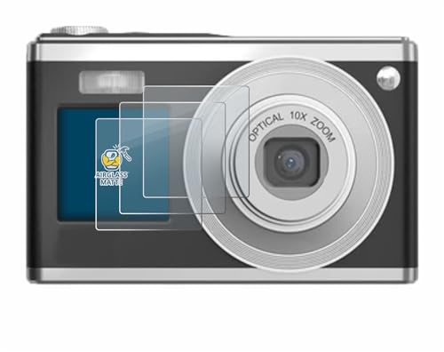 brotect Anti-Glare Glass Screen Protector Matte compatible with Rollei Compactline 10X (Front display) (3 Pack) - Anti-Scratch 9H Protection Film