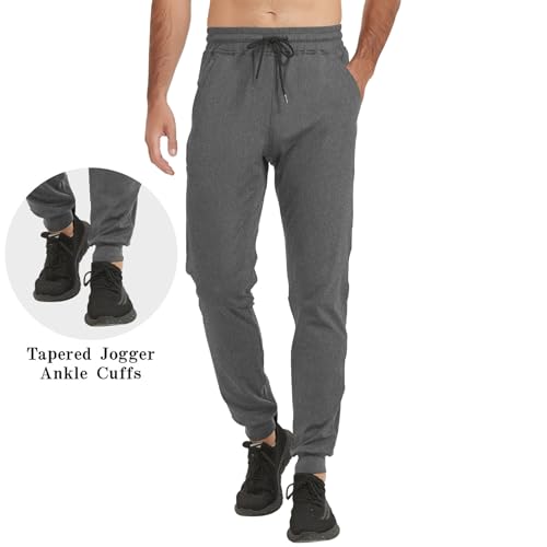 Image of Tall Mens Sweatpants Extra Long Athletic Jogger Pants Zipper Pockets