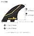 FCS2 Short Board Fins JS - PCC 3 Fins (Black/Yellow Line) (LARGE (75-90kg))