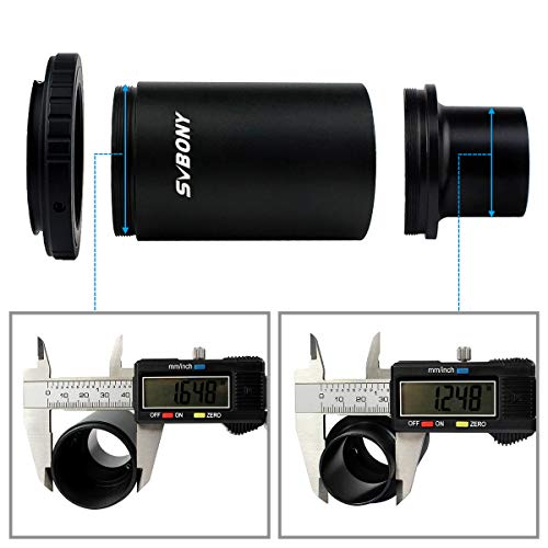 Svbony 1.25 Inches Ca1 Extension Tube M42 Thread T Mount Adapter And T2 Ring Compatible For Nikon Dslr Camera Photography And Telescope Eyepiece #TOP3
