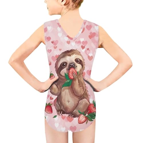Image of Girls Fashion Print One Piece Swimsuit Bathing Suit Gymnastic Leotard for Kids, 5-14 Years