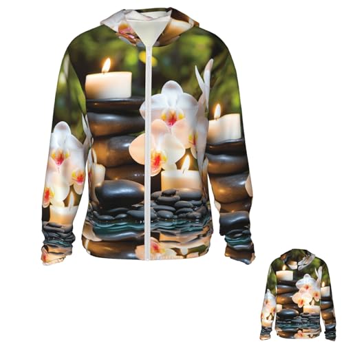 Chaqueta de protección solar con capucha negra miniatura 1