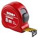 Produktbild SOLA Bandmaß - COMPACT - 8m / 25mm - Taschenbandmaß mit Gürtelclip - Stahlband, gelb lackiert mit mm Skala - Genauigkeitsklasse II - Rollmeter mit beweglichem Endhaken - Metermaß Länge - 8m/25mm