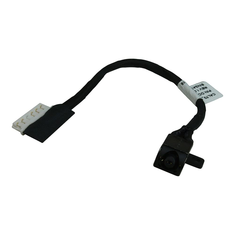 Conector Power4Laptops con cable compatible con Dell Inspiron 17 5775 repuesto interno dc jack 2