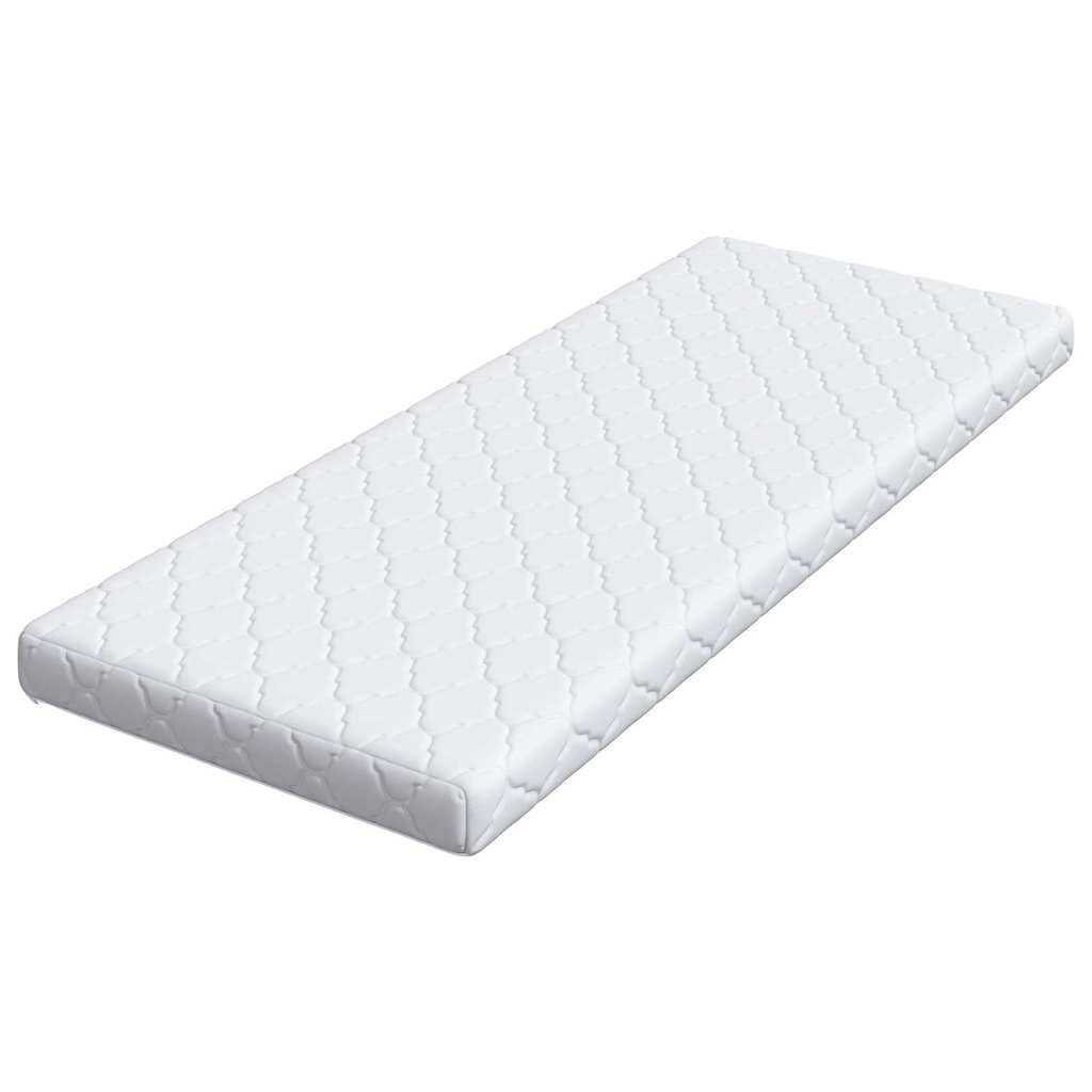 Materac biały, 80 x 200 cm, żakardowy materiał z warstwą kokosa, rdzeń piankowy 10,5 cm, na łóżko pojedyncze, średni komfort do sypialni i gości