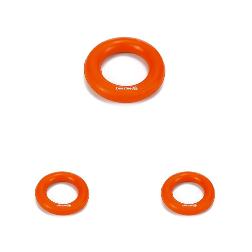 Beeztees Köpek Oyuncağı, İçi Dolu Halka, Kauçuk, Turuncu, 9cm (3 paketi)