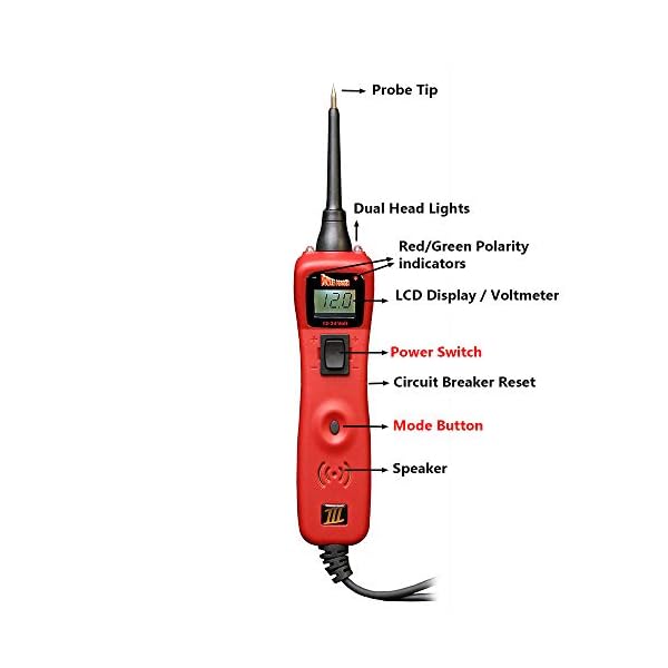Power Probe 3 Stromsonde Automotive Electrical Circuit Tester Car Tool mit Zubehör Automechaniker Werkstatt 12-24V… – Bild 5