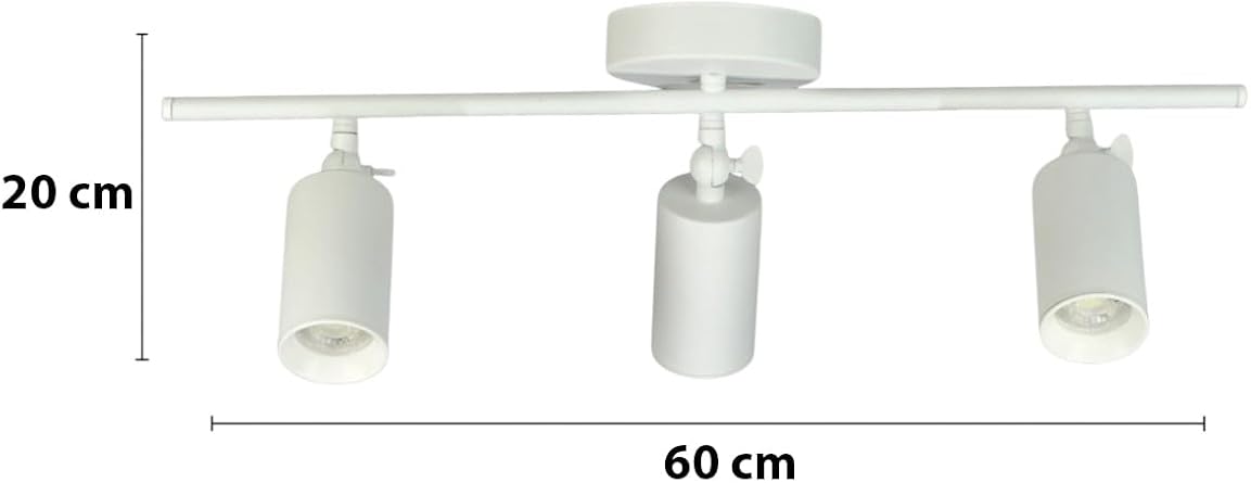 Spoti Modern Tasarım Salon - Mutfak - Banyo Spot Ledli Sıralı Avize (BEYAZ, 60 CM, 3000, Kelvin) [Enerji Sınıfı A++]