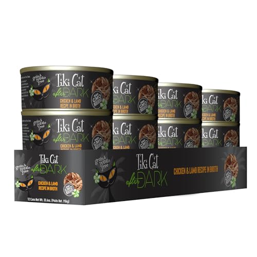 Image of Tiki Cat After Dark, Chicken & Lamb, High-Protein and 100% Non-GMO Ingredients, Wet Cat Food for Adult Cats, 2.8 oz. Can (12 Count)