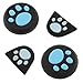 Produktbild F Fityle 4 Stück Thumb Grip Analog Sticks Kappen Set für PS3 / PS4, L2 R2 Tasten Cap Abdeckung für PS4 / PS4 Pro / PS4 Slim - Blau