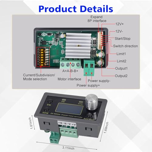 Contrôleur de moteur pas à pas Nema 17 23 34 DC 10V-30V 6.6A - 5