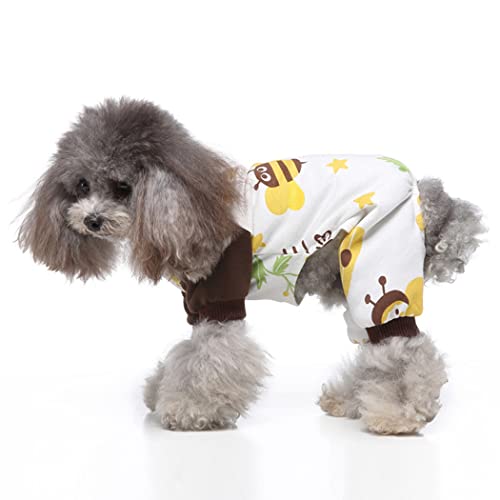 Pijama para perro pequeño patrón abeja tamaño S miniatura 3