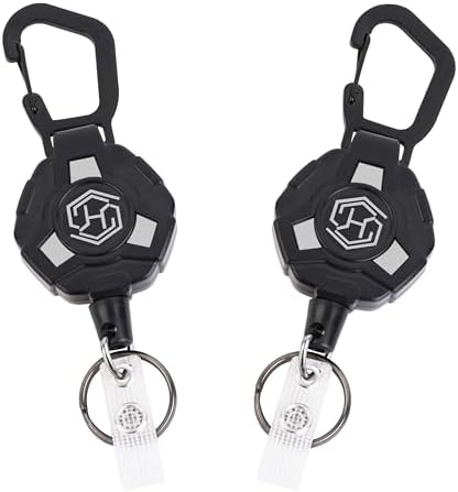 Homly 2 Pack Retractable Keychain, Heavy Duty Carabiner Badge Holder - View #12