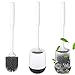Produktbild QTTO WC Bürste, Toilettenbürste Set und Schnell Trocknendem Haltersatz, Klobürste Silikon mit Anti-Haft-Wirkung, Stehen Silikon Toilettenbürste für Badezimmer und WC, Toilet Brush