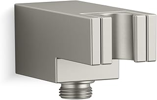 Kohler 26310-BN Statement Wall-Mount handshower Holder with Supply Elbow and Check Valve, Vibrant Brushed Nickel