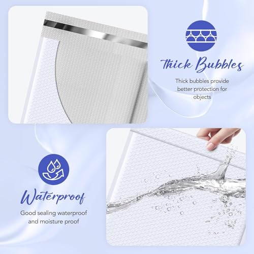 Image of Fuxury Bubble Mailers Bulk 14.5x20 inch 120 Pack White Large Padded Envelopes