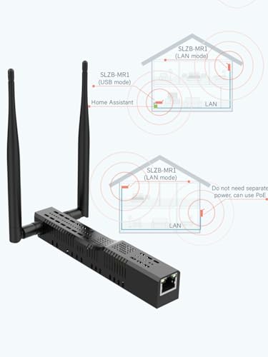Image of SLZB-MR1U- Zigbee 3.0 to Ethernet,USB,and WiFi Gateway Coordinator with PoE,Universal Gateway for Home Assistant / Zigbee2MQTT /ZHA,Wireless Zigbee 3.0 USB Adapter