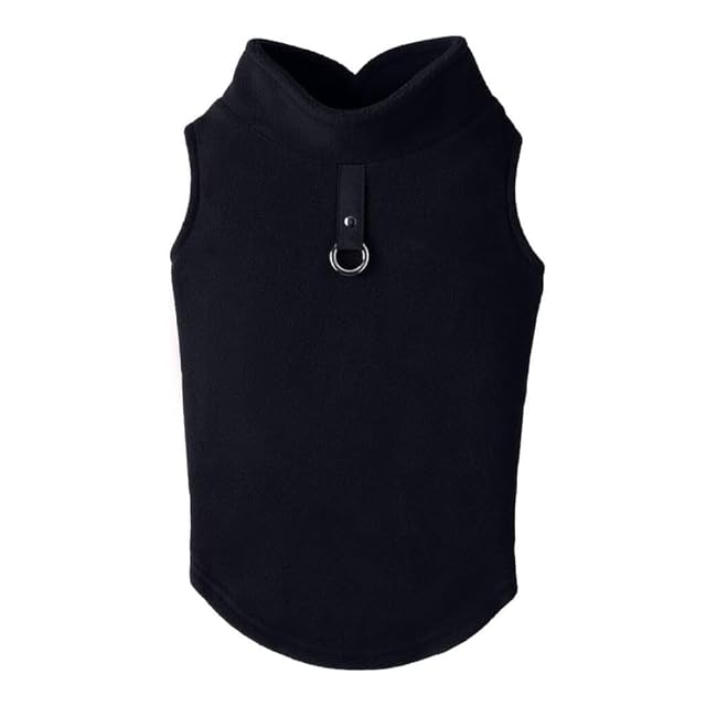 Gooby - Chaleco de Forro Polar para Perro, Chaqueta de Forro Polar cálida con Anilla para Correa, Abrigo…
