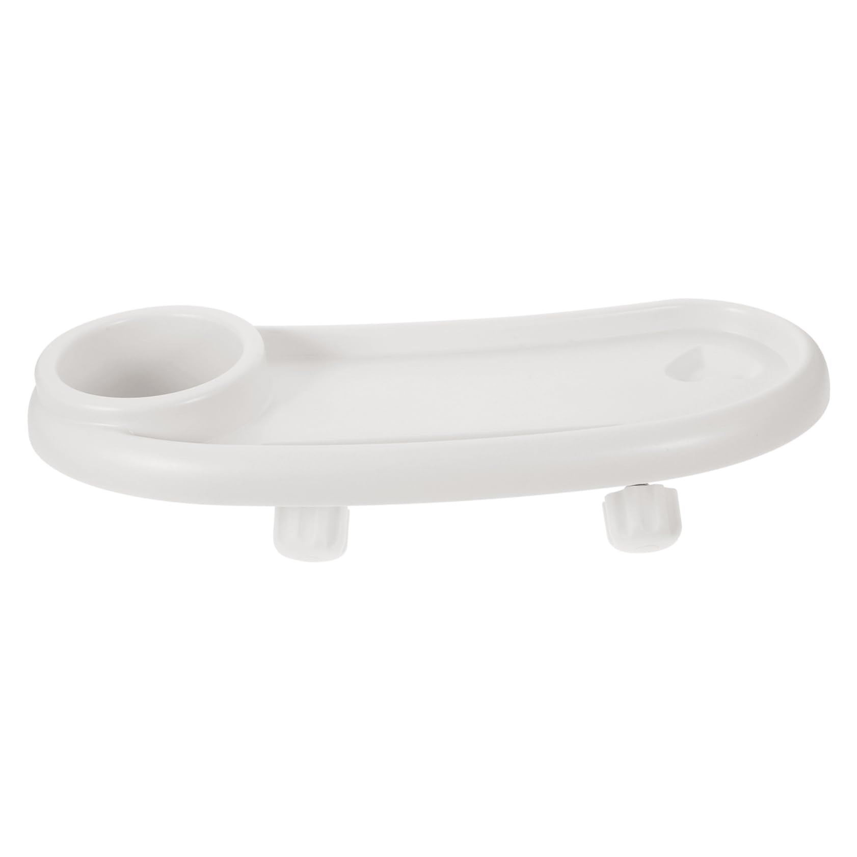 Vaguelly Bandeja para Cochecito Portavasos, Plástico Blanco Desmontable y Fácil de Limpiar, Accesorio Adecuado para Paseos y Comidas de Ñiño