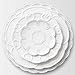 ZJN-JN Plates Set 4 Pezzi in Porcellana tavola in Porcellana Bianca Piastra Compatible with la Festa Nuziale Decorativo stoviglie e Piatti Bistecca Insalata Piatto di Dessert Set Vassoio da tavola di