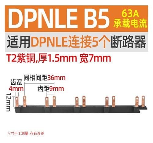 Disyuntor conexión puente DPNLE 1P+N barra colectora contra sobrecalentamiento 2