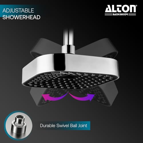 ALTON SHR22340, ABS,4-INCH Single Flow Overhead Shower With 9-INCH Arm and Wall Flange