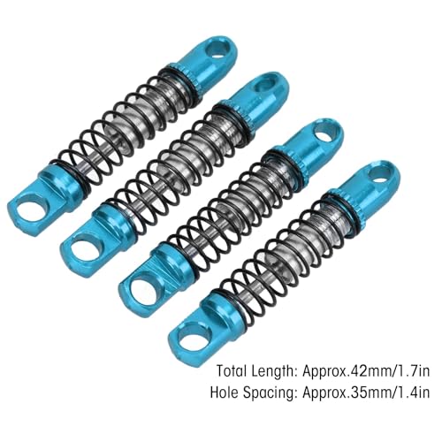 Image of SUNGOOYUE 4 Sets Metal Front Rear Shock Absorber, Aluminum Alloy RC Car Shock Absorber for Car Upgrade Parts WPL D12 1 /10 RC(Blue) Toy Model