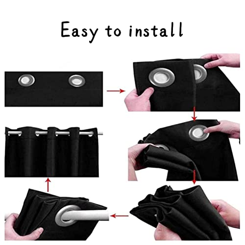 Blackout Curtains Red Christmas Tree Extra Long Curtains Blackout Curtains for Bedroom Eyelet Curtains for Living Room Bedroom Home Office, 66W x 90L Inch 2 Panels - Image 6