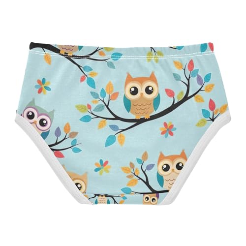 Cute Cartoon Owls Kids Underwear, Toddler Panties, Girls Underwear Cotton, 2–8 Years2