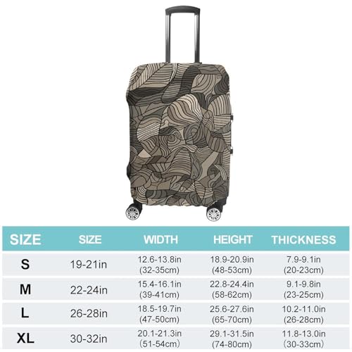 Travel Luggage Cover Elastic Suitcase Cover Beige Block Pattern Luggage Covers Luggages Protector Covers for Travel Anti-Scratch Luggages Decorative Cover for Adult M2