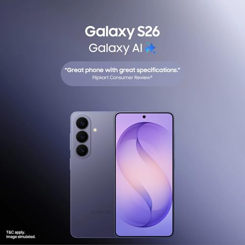 Image of Samsung Galaxy S26 5G (White, 12GB RAM, 256GB Storage) | Exynos 2600 Processor | 50MP + 12MP Dual Camera | 12MP Front Camera | 6.3 inch Full HD+ Display | 4300mAh Battery