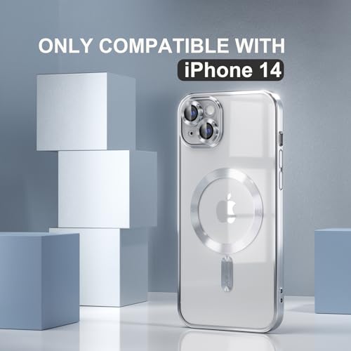 Image of Misea Magnetic for iPhone 14 Case Compatible with MagSafe Silver