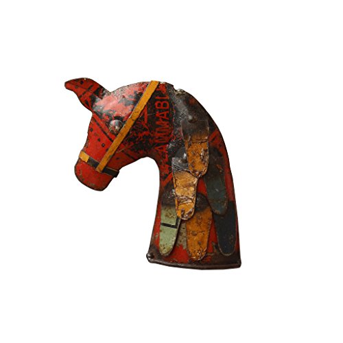 De Kulture Handcrafted Recycled Iron Mini Horse Wall Mount Decora...