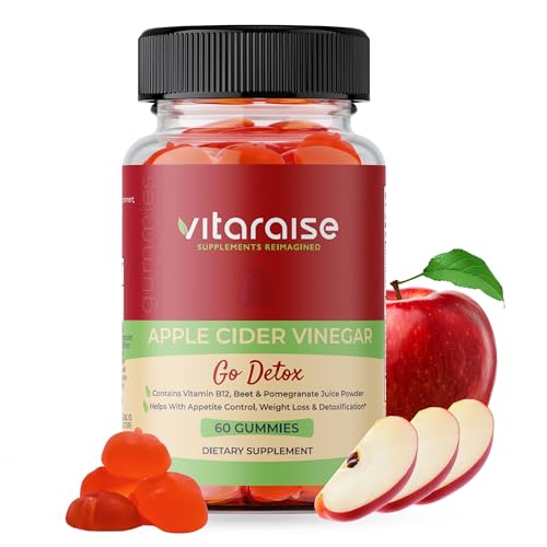 Apple Cider Vinegar Gummies - ACV with Mother Gummies for Weight Loss - Detox & Digestion Support - 1000mg - Keto ACV Gummies B9 & B12 - Metabolism Booster - Vegan, Non-GMO, Gluten-Free - 60 Chews